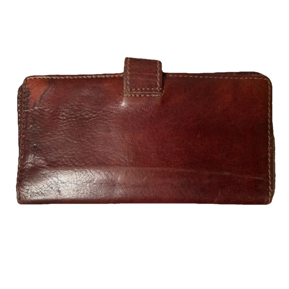 VTG‎ Gary's Leather Made In The USA Bifold Wallet Leather Minimalist Card Holder